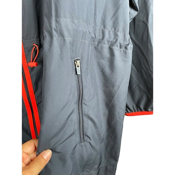 J. Jill Fit Jacket 4X Water Repellent Windbreaker Full Zip Blue Red Lightweight - Picture 5 of 12